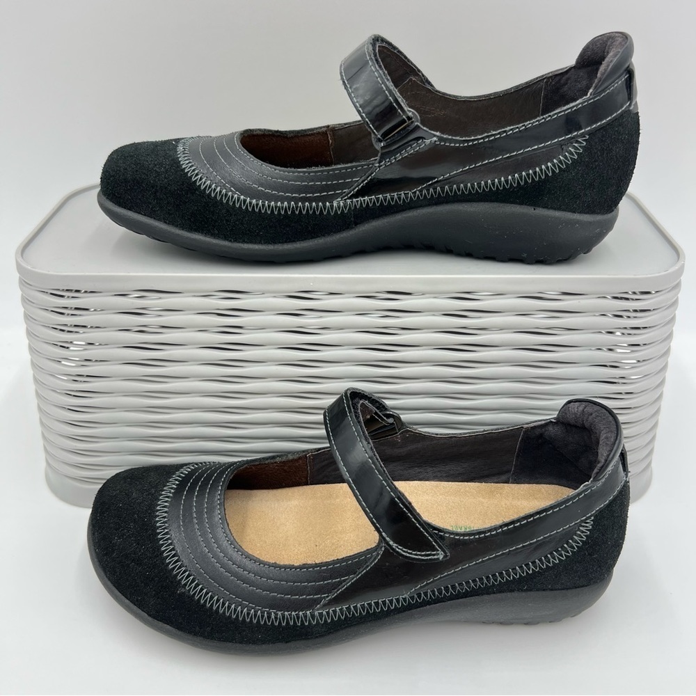 Naot Kirei Mary Jane Shoes Black Leather Size 6 NWOT